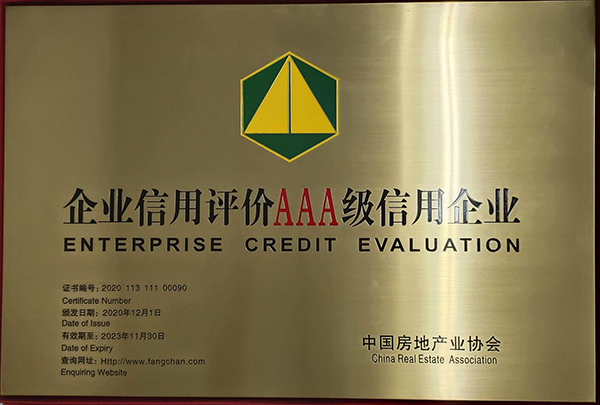 中房协公布：东升国际集团房地产开发企业信用等级动态监测结果为AAA等级